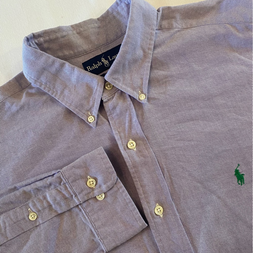 Ralph Lauren Classic Fit Purple Button Down Oxford Men’s Shirt Size 17.5 XL